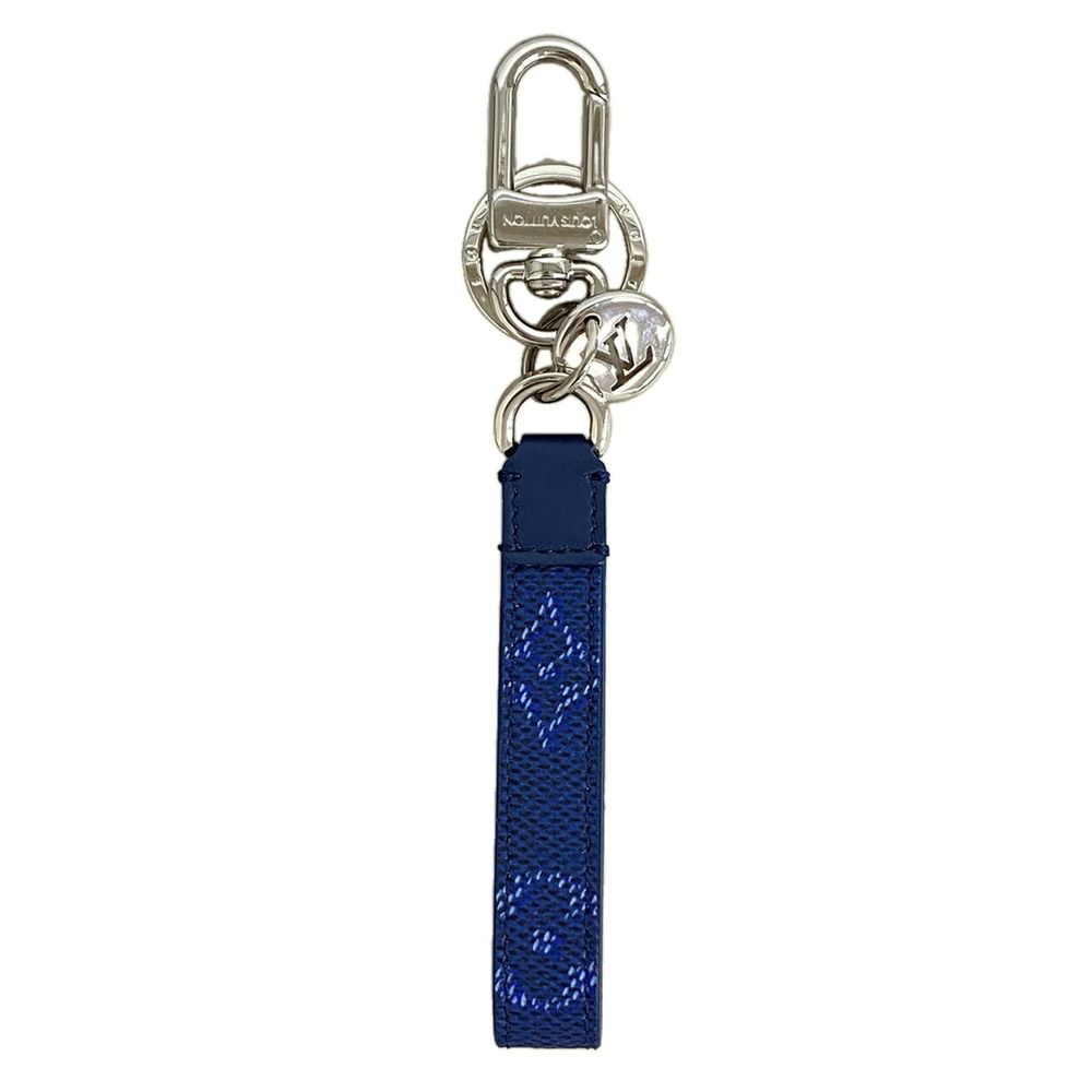 Louis Vuitton Keychain Charm Monogram Heritage LV Dragonne M03352 Ocean Men's
